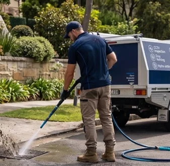 Cutting tree roots out of a Sandringham drain
